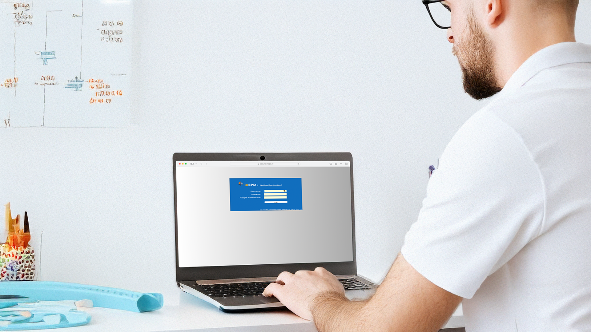 inEPD mockup Ergo inloggen
